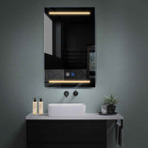 LED Spiegel Vertikal | Touch-Schalter | Anti-Beschlag-Funktion | Warmweißes Licht - Reyze Seria Salono Model 4